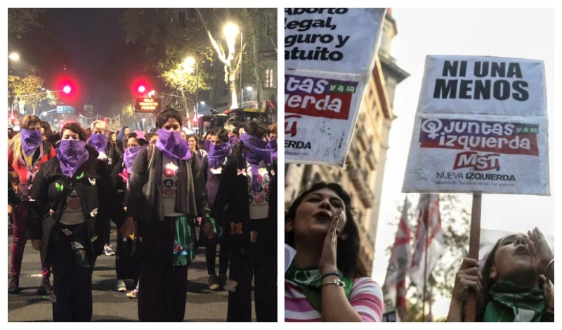 En Buenos Aires:  Ni una menos contra la violencia machista,aborto legal ya y abajo el ajuste de Macri y el FMI
