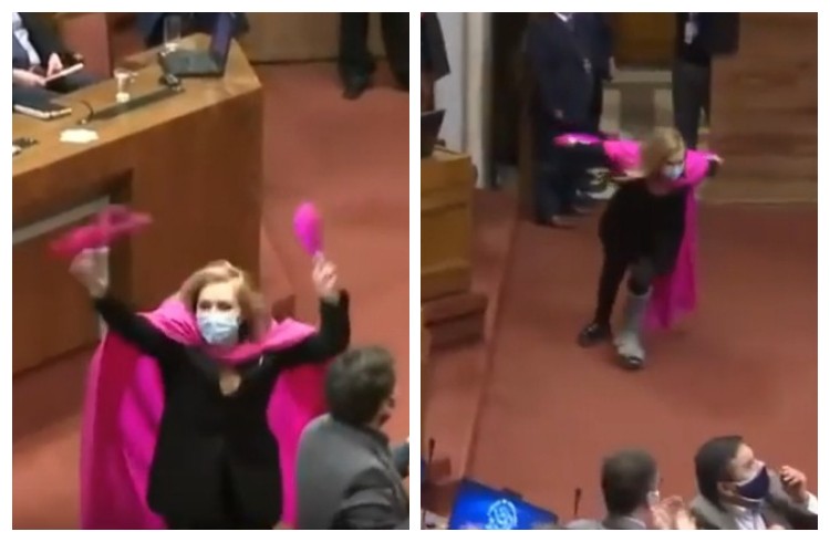 Video Una Politica Chilena Corre Como Naruto En La Camara De Diputados Para Celebrar La Decision Sobre Las Pensiones