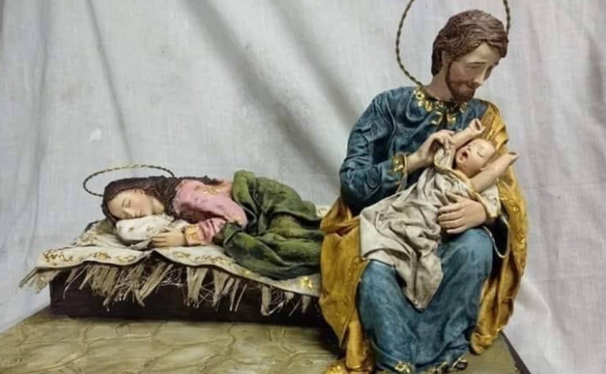 El Papa Francisco destacó un pesebre en el cual María duerme mientras José cuida de Jesús