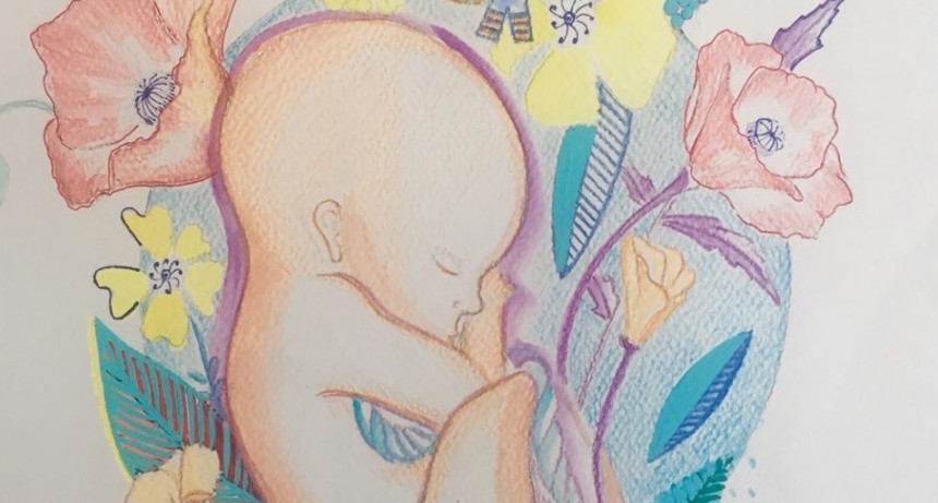 Polémica por un mural con un bebé en gestación: lo taparon por considerar que es violencia simbólica
